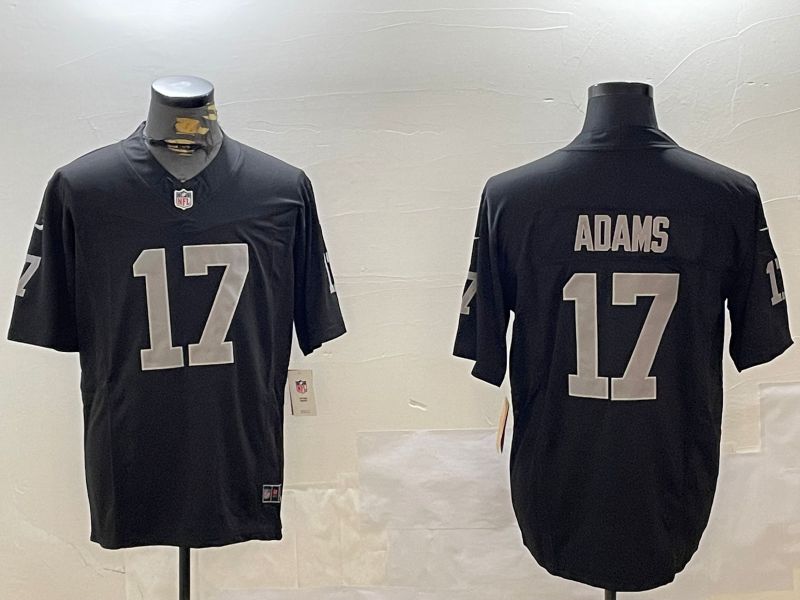 Men Oakland Raiders #17 Adams Black Three generation 2024 Nike Limited NFL Jersey style 1->cleveland browns->NFL Jersey